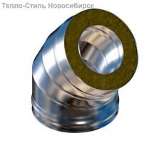 Просмотр фото... Сэндвич колено 45 нерж,нерж. d 180/260 0,5мм/0,5мм AISI 316