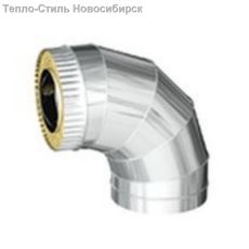 Просмотр фото... Сэндвич колено 90 нерж,цинк. d 100/180 1.0мм/0,5мм